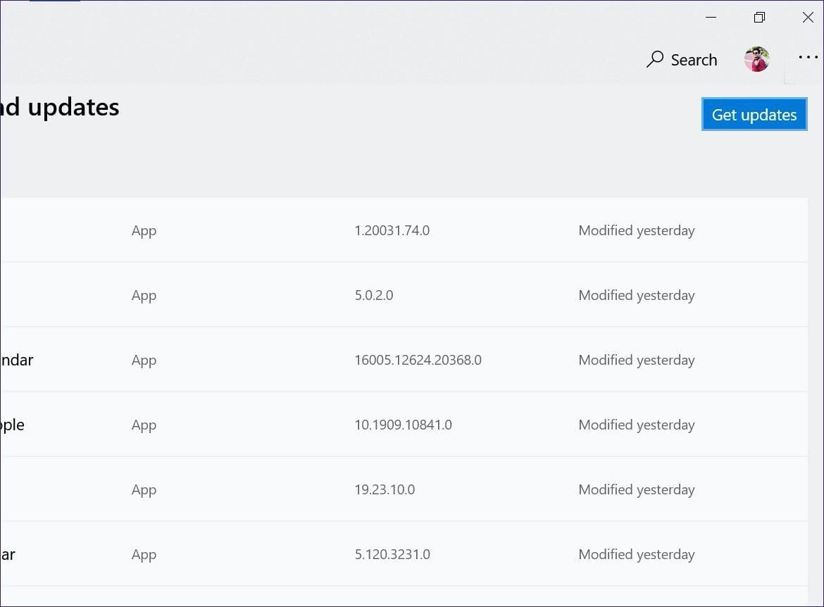 Microsoft store update