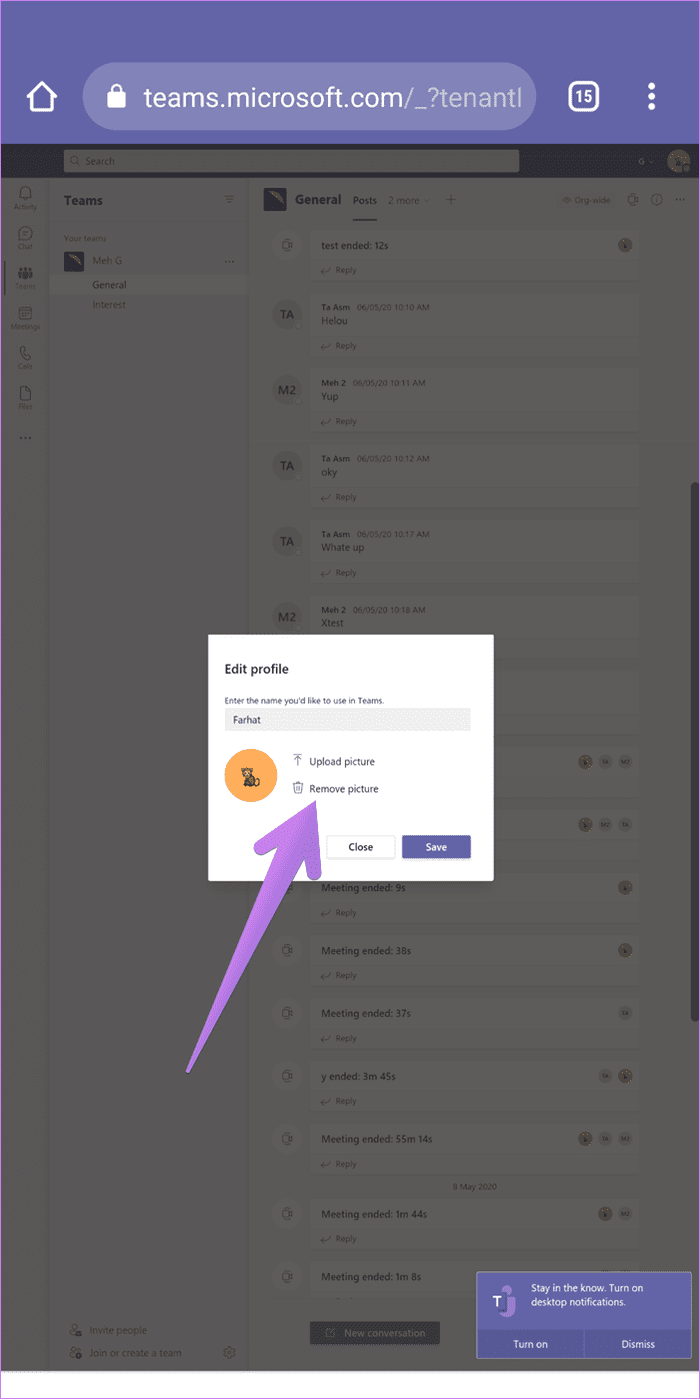 Microsoft teams remove profile picture 12