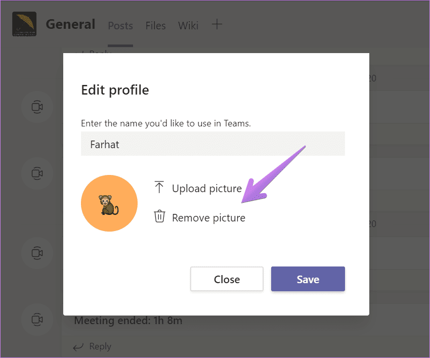 Microsoft teams remove profile picture 2
