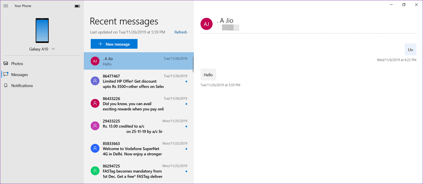 Microsoft Your Phone App Vs Samsung Flow 13