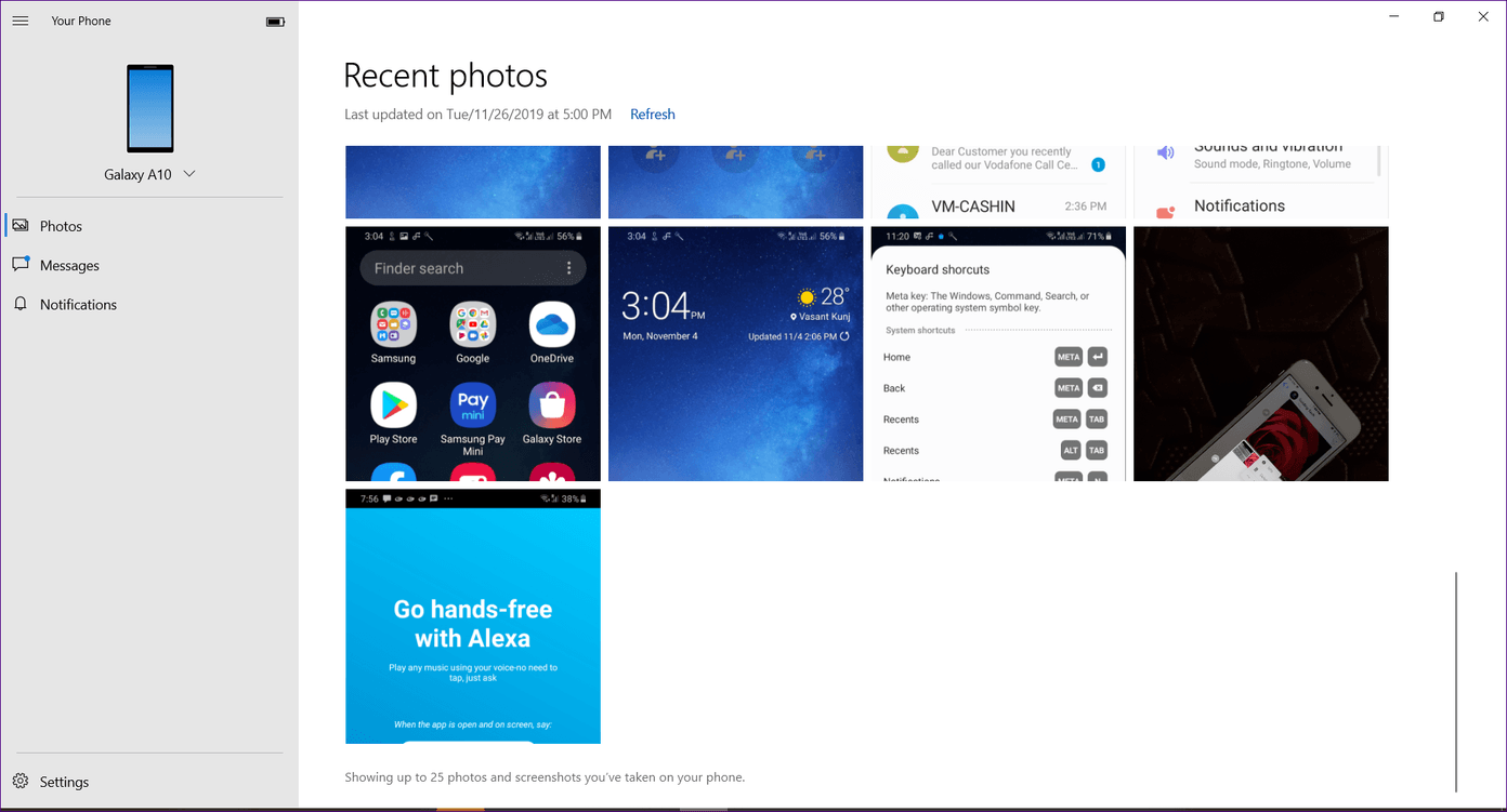 Microsoft Your Phone App Vs Samsung Flow 15