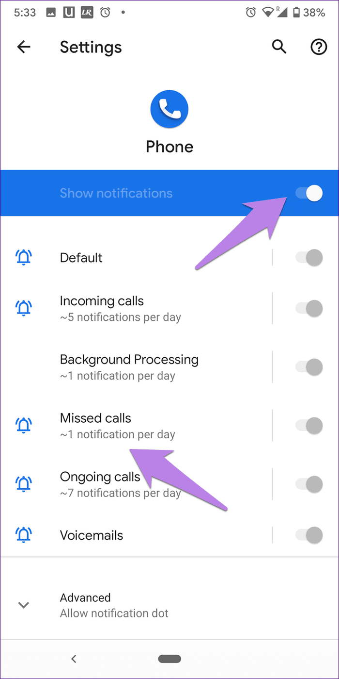 Missed Call Notification Not Working Android 10