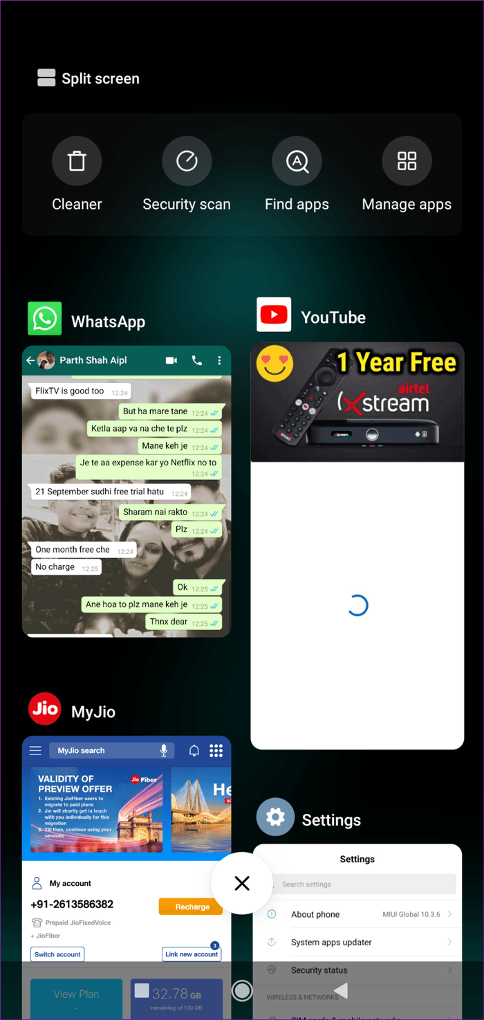 Miui Mutitasking