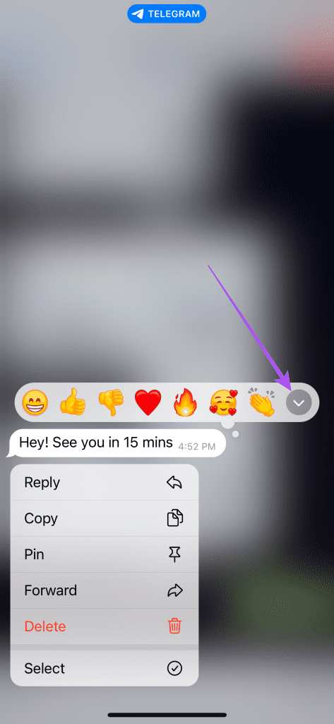 more emoji reactions telegram app mobile