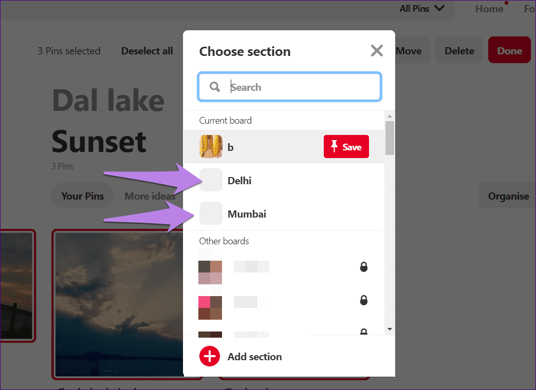 Move Section In Pinterest 10