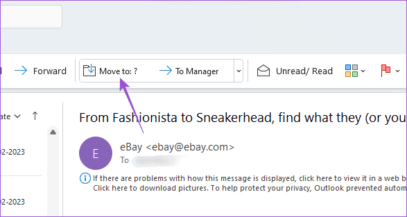 move to menu bar outlook app windows