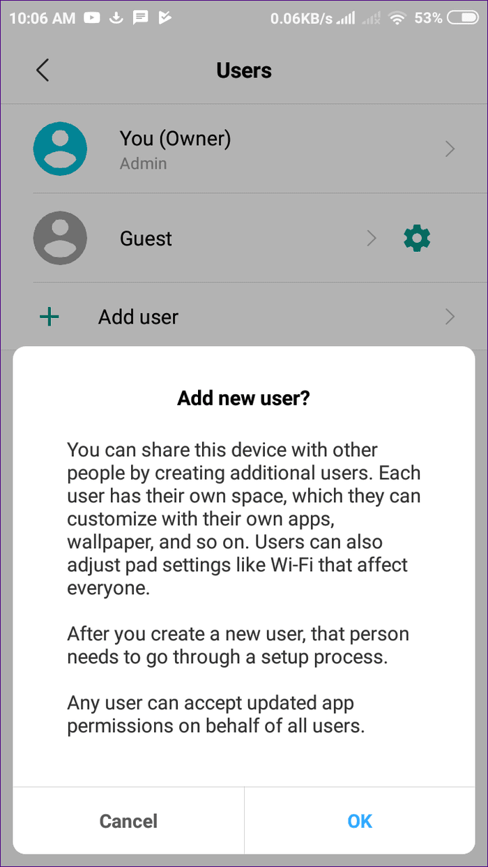 Multiple User Profiles Android 1