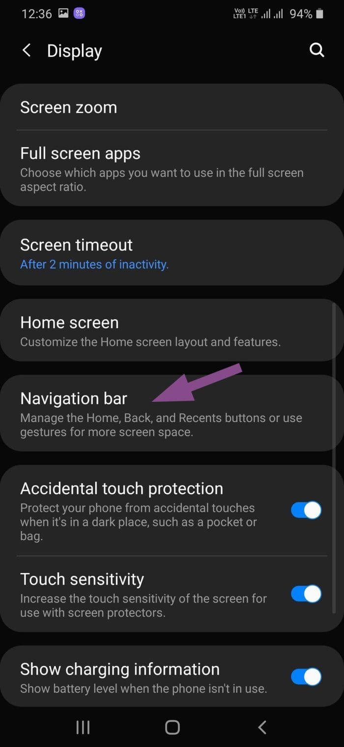 Navigation bar