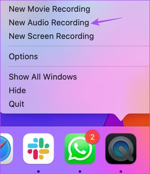new audio recording quick time player mac