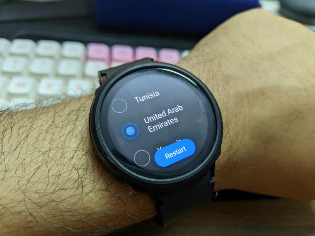 Restart your Samsung Galaxy Watch