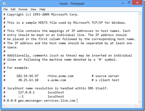 Notepad Host File
