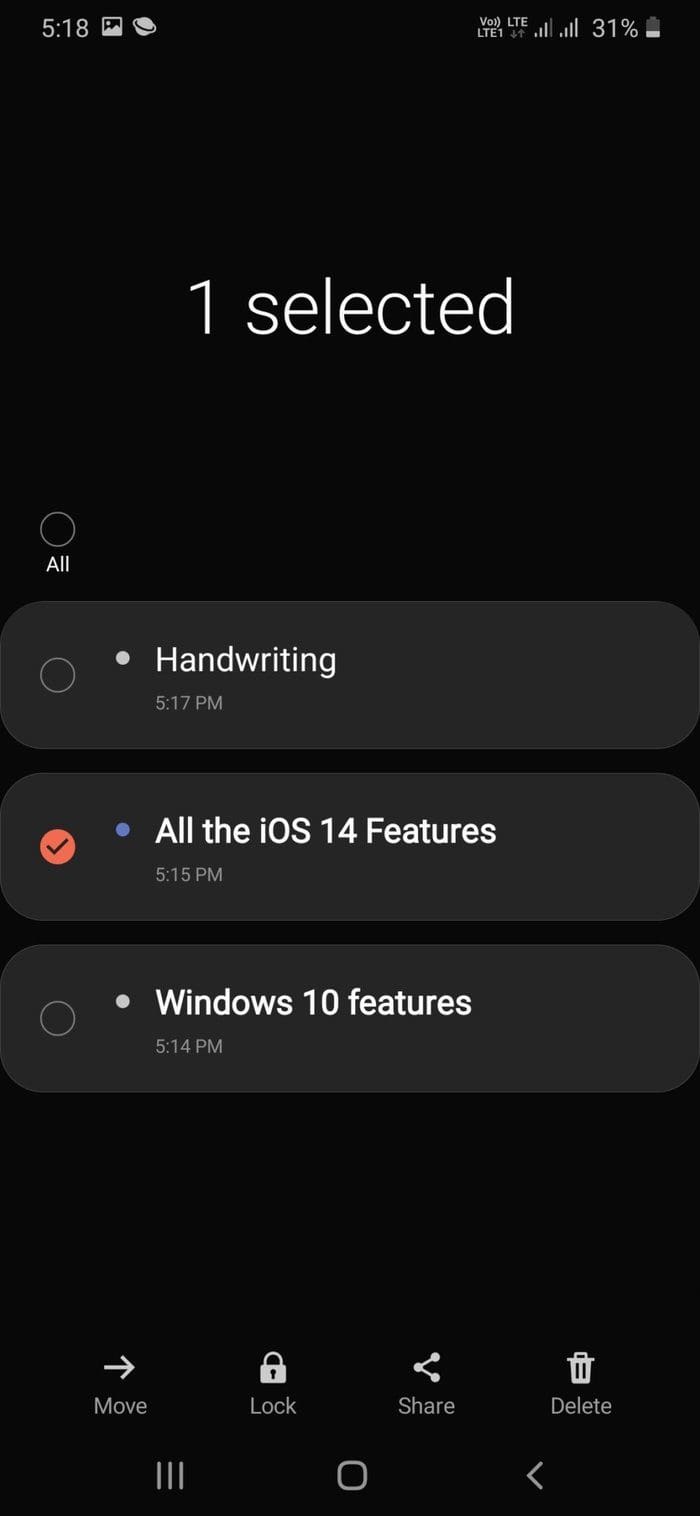 Notes lock