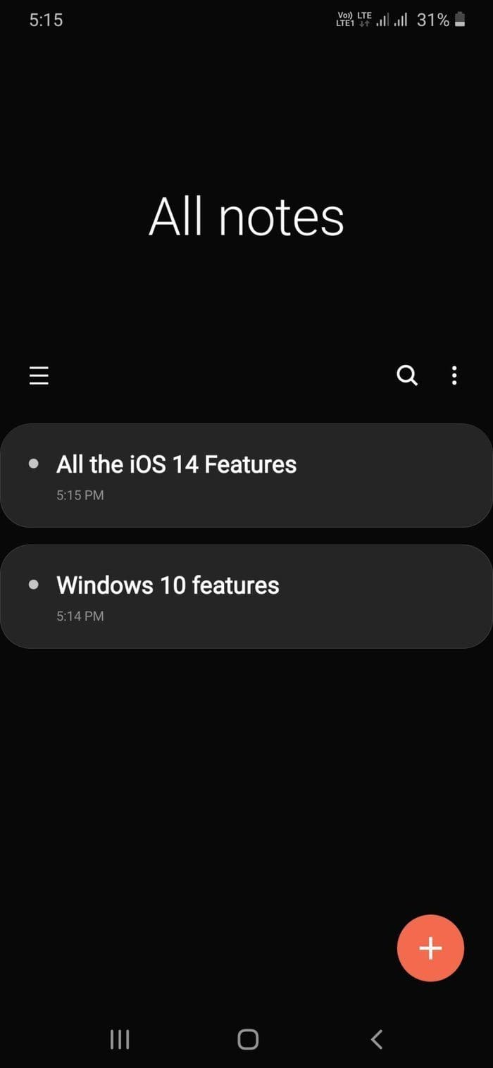 Notes ui