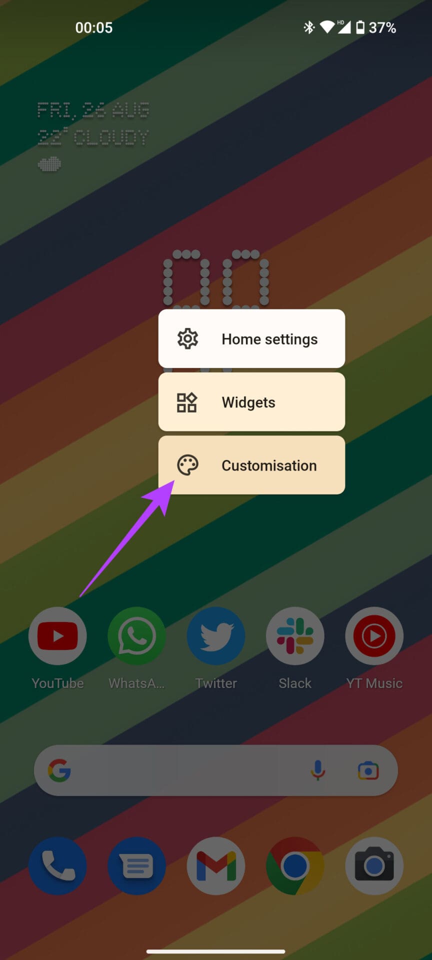 customization settings