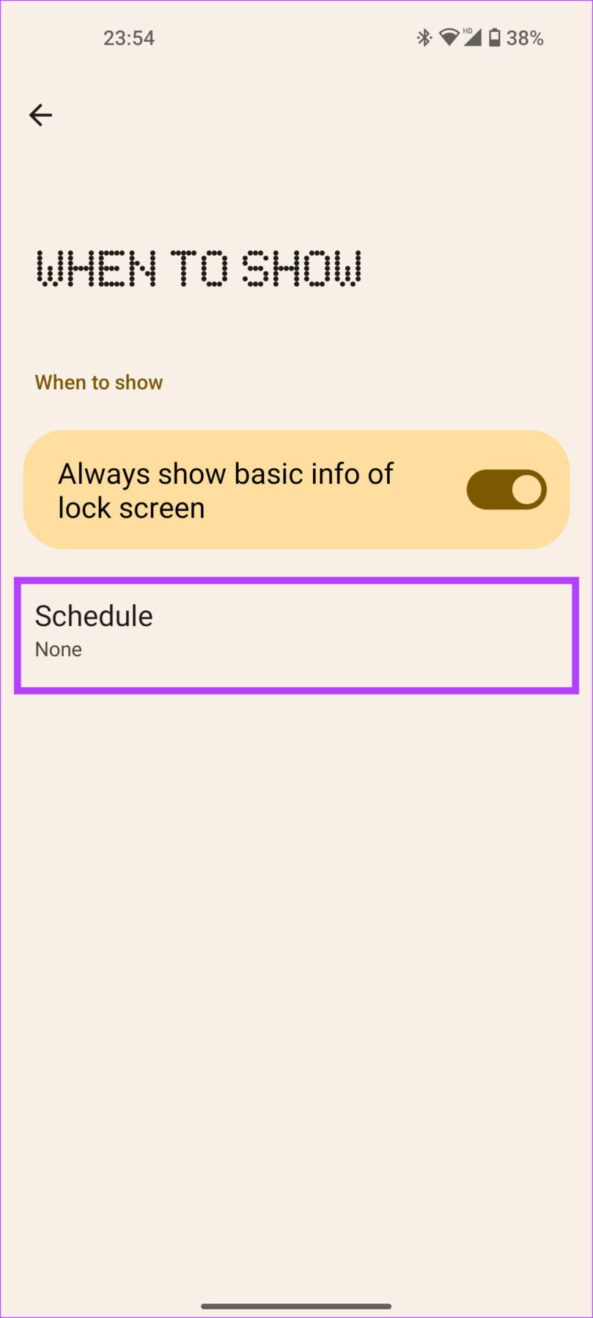AOD schedule