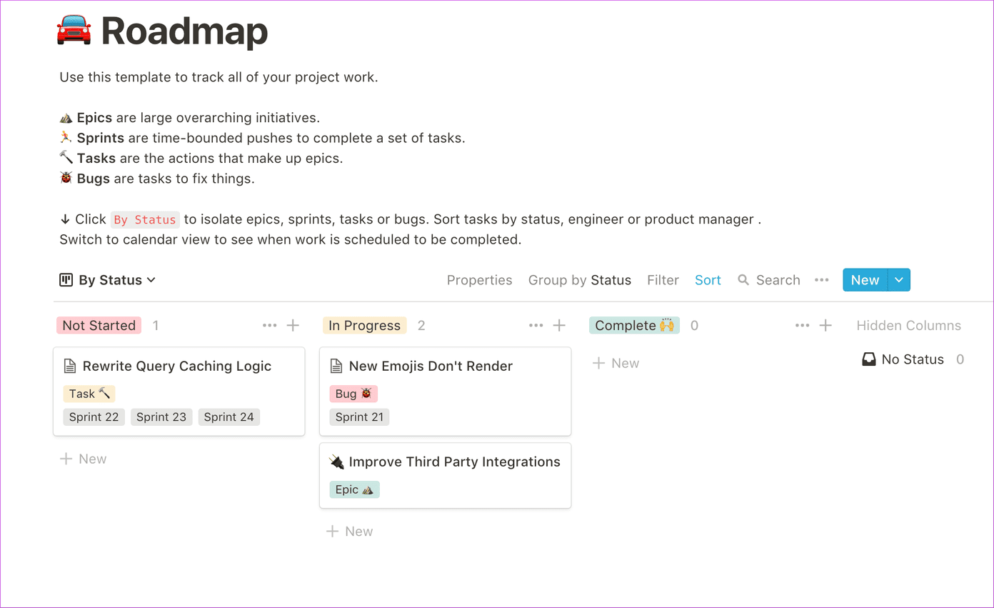 Notion project management
