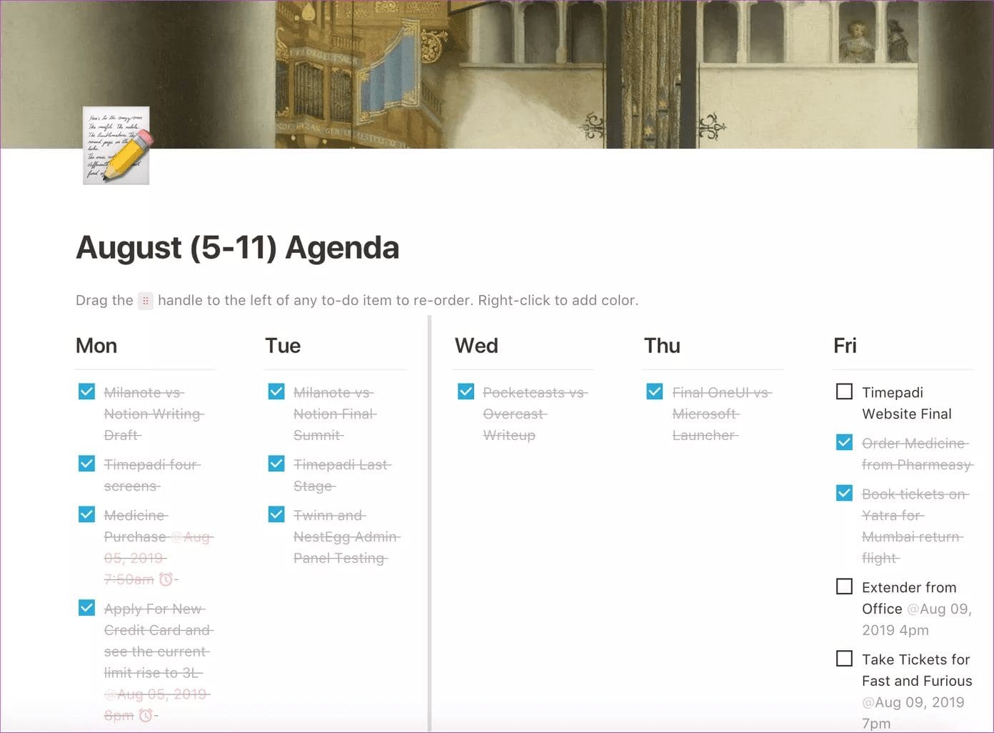 Notion task management