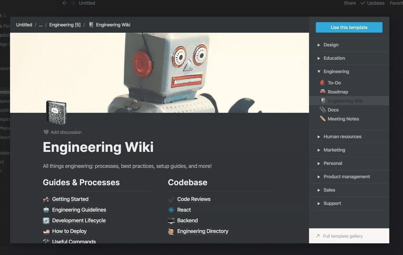 Notion templates