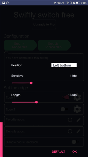 One Handed Mode 6
