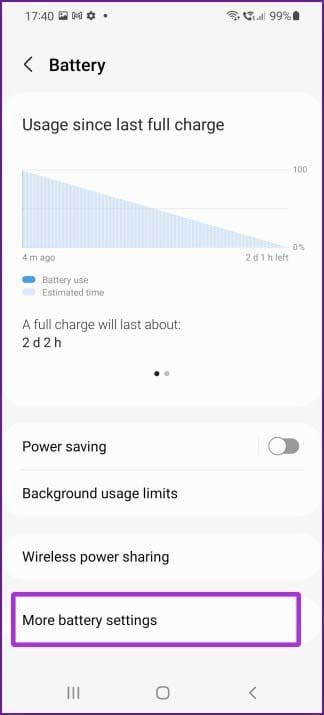 One ui 4 more battery setting