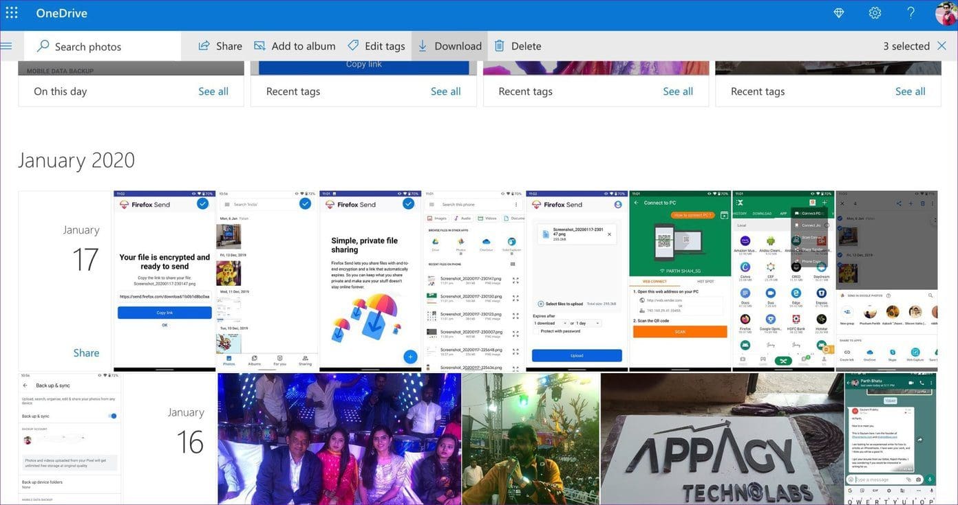 Onedrive web