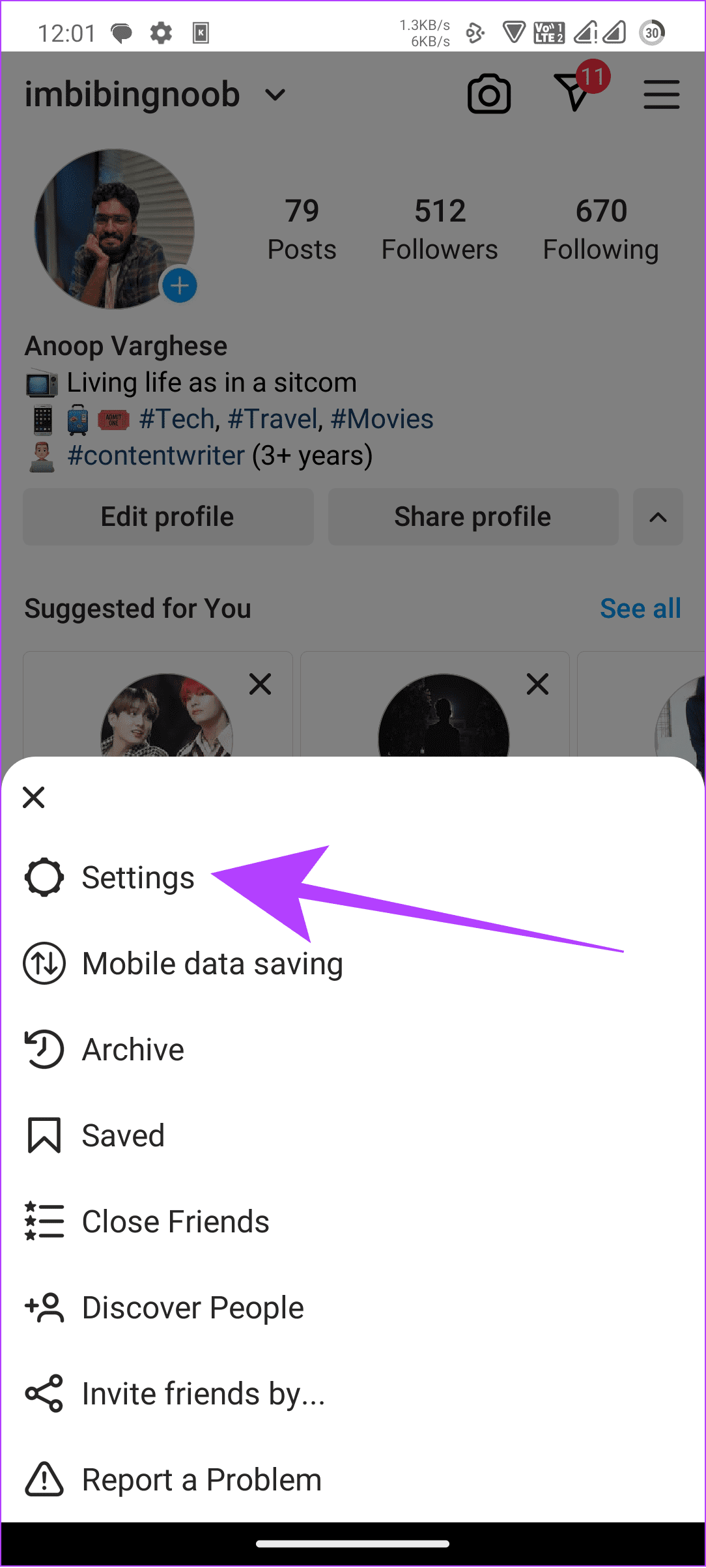 open settings
