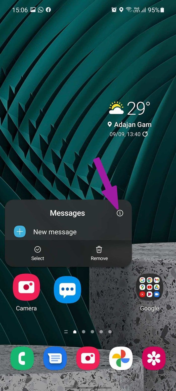 Open app info