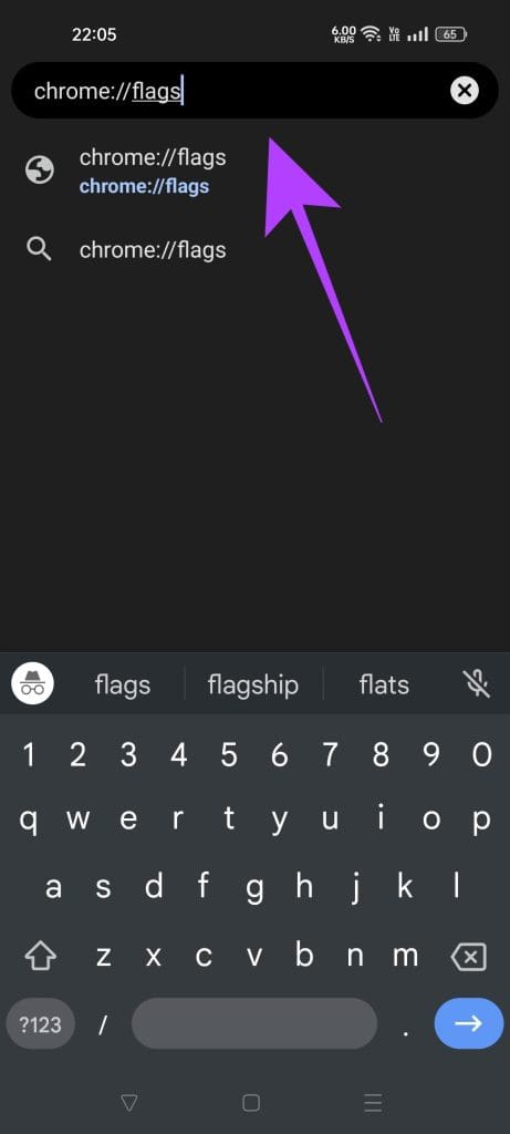 open chrome flags on android