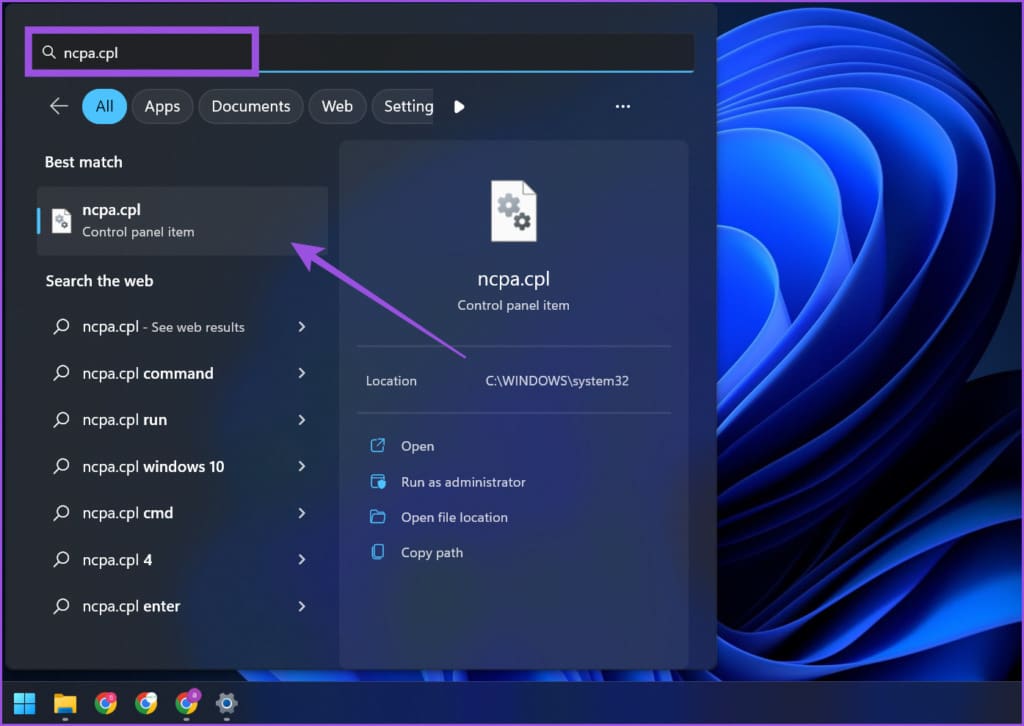 search network connections utility