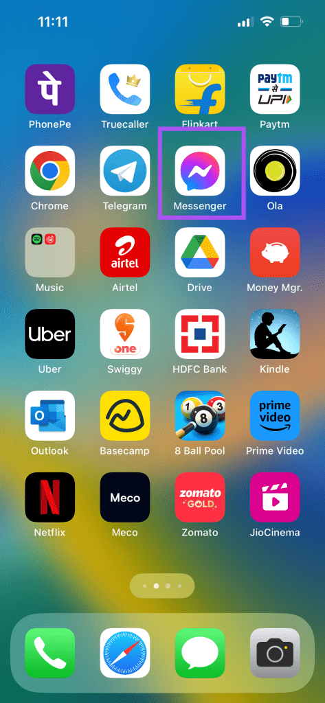 open facebook messenger on iphone