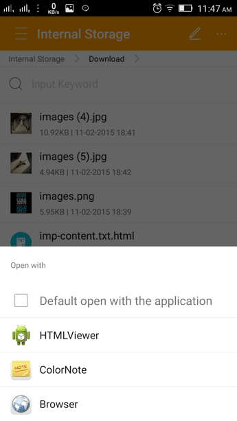 Open In Browser Option