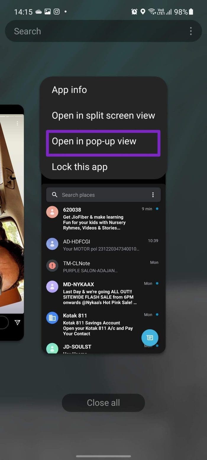 Open in pop up view