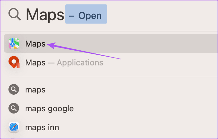 open maps on Mac