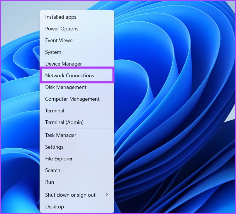 power user menu