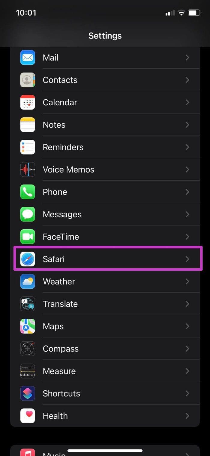 Open safari browser