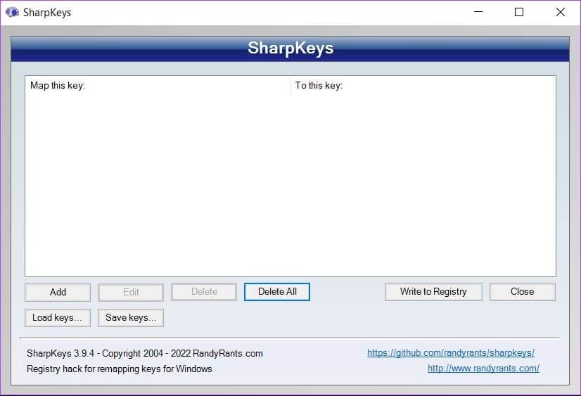 open sharpkeys