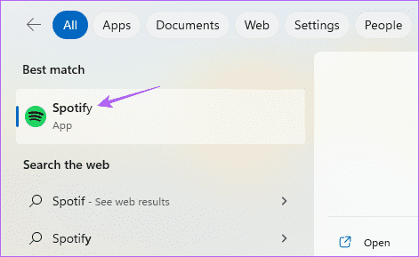 open spotify windows 11