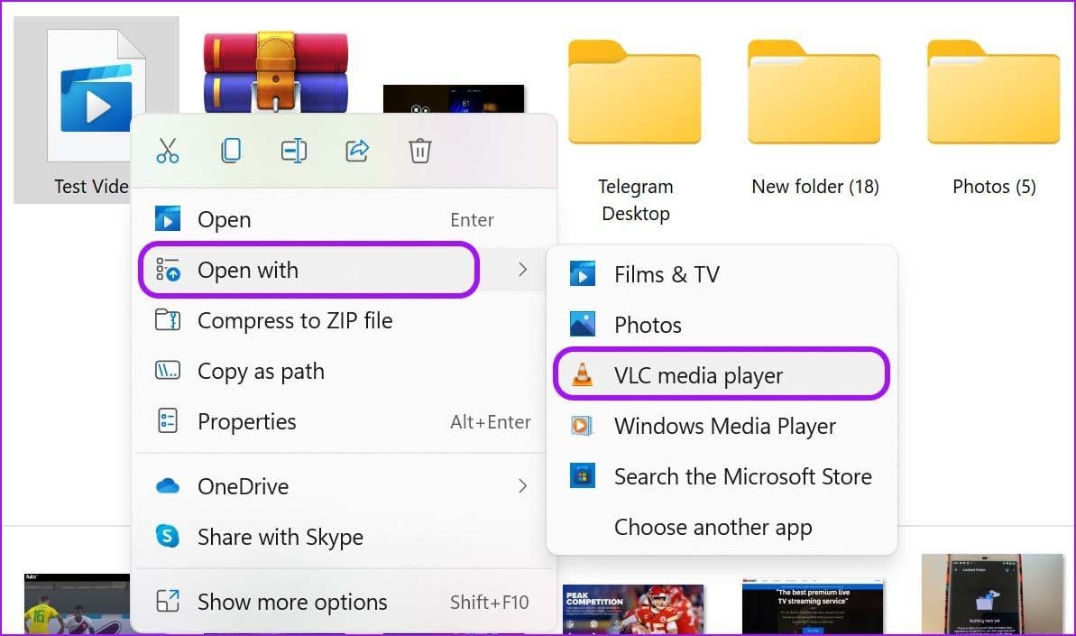 Open video with VLC fix telegram videos not playing on pc