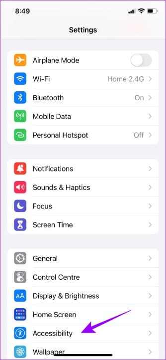 select Accessibility