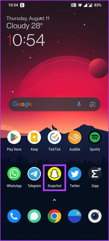 open snapchat app