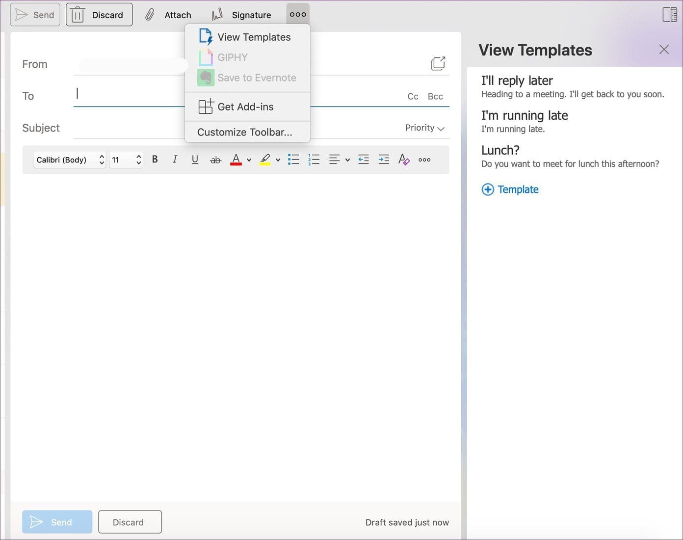 Outlook compose