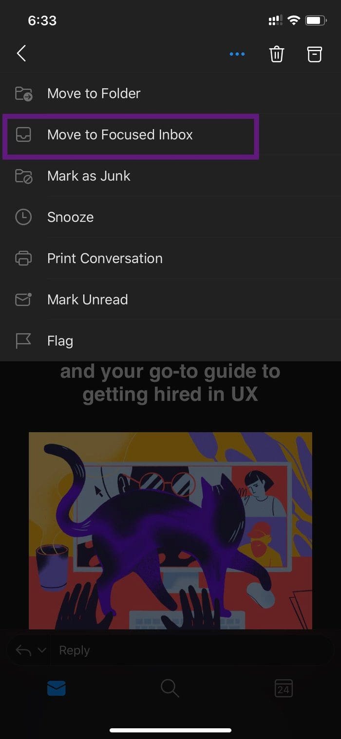 Outlook focus