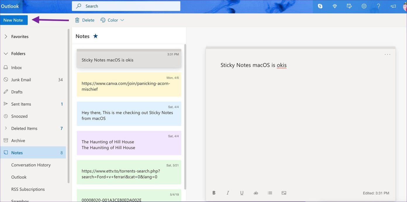 Outlook web 2
