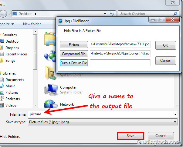 Outputpicturefile