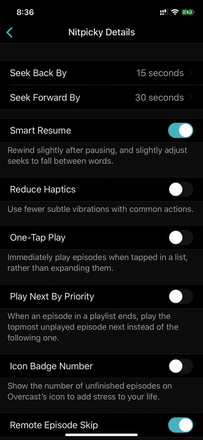 Overcast Features