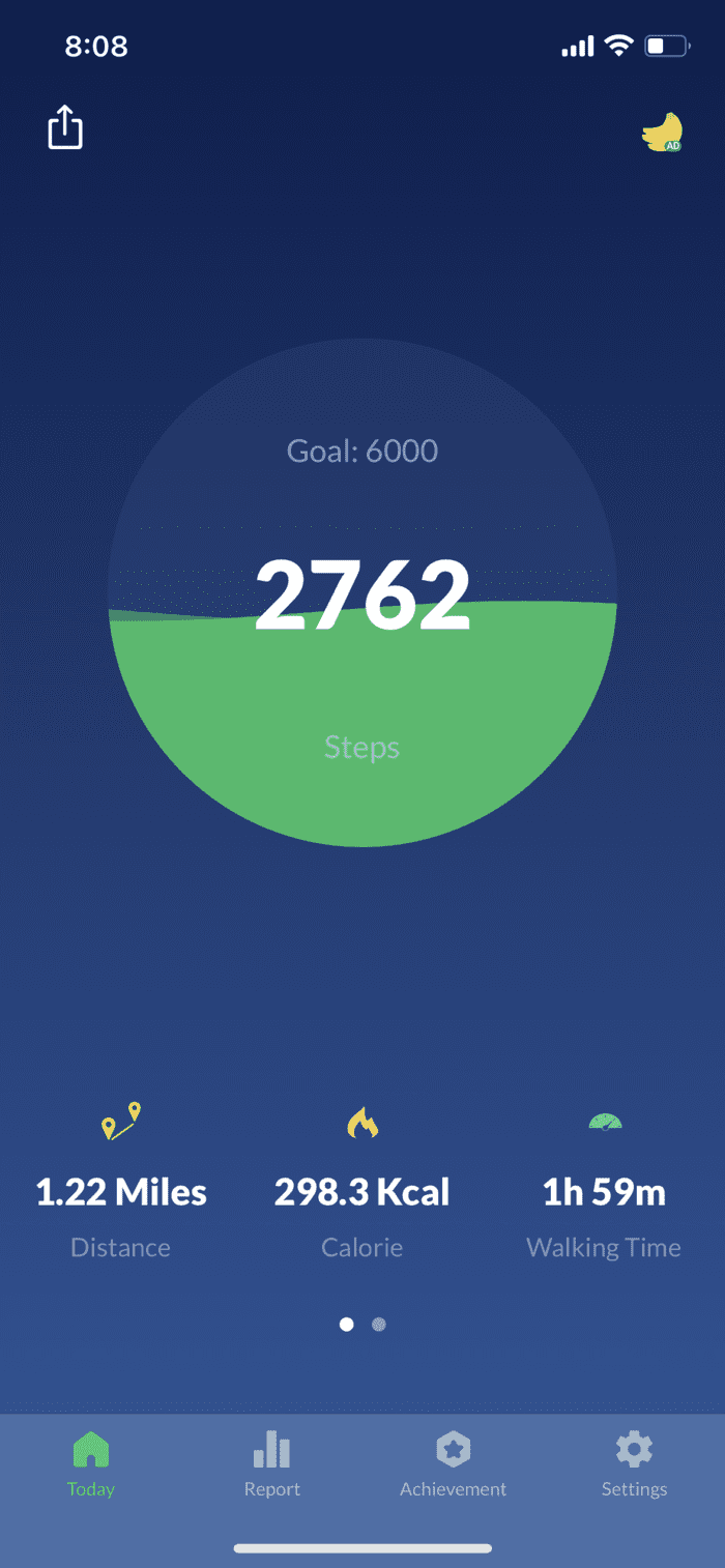 Pedometer and step 1