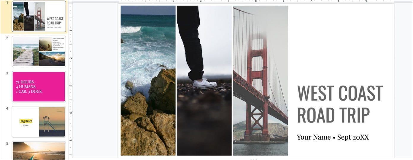 Photo google slide template