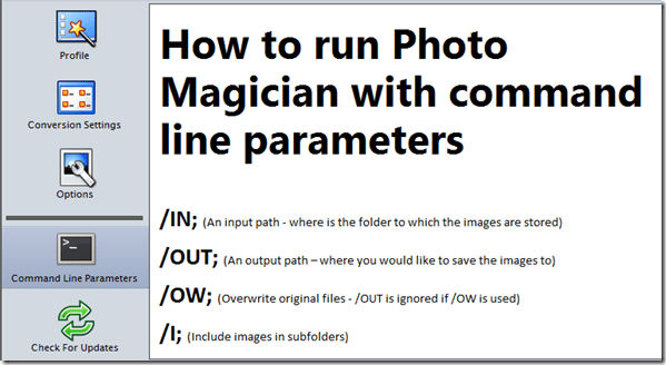 Photo Magician Command Line