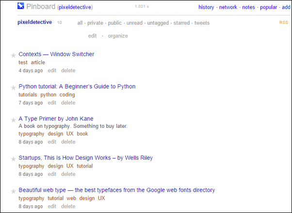 Pinboard In Result