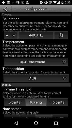 Pitchlab Settings 1